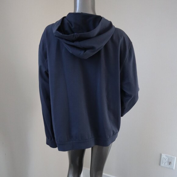 Brunello Cucinelli Monili Navy Jacket Cotton Hoodie 2 Way Zip Size 3XL - Picture 5 of 7